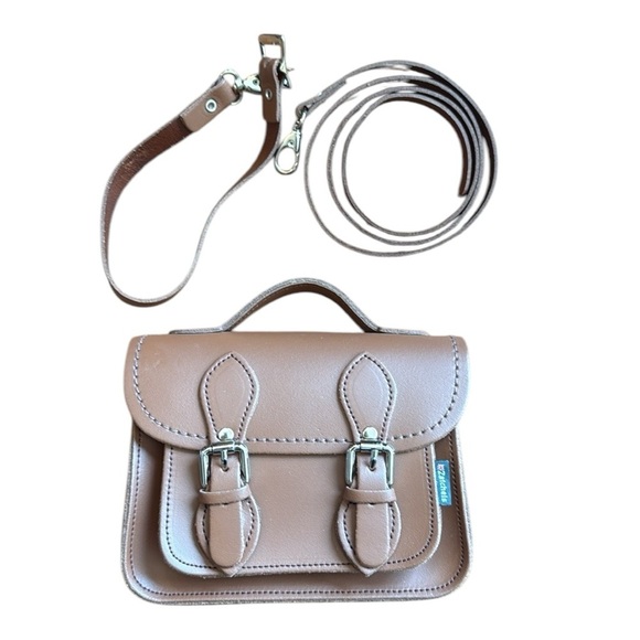 New Zatchels Handmade Leather Micro Satchel Crossbody Shoulder Bag Chestnut Tan - Picture 13 of 13